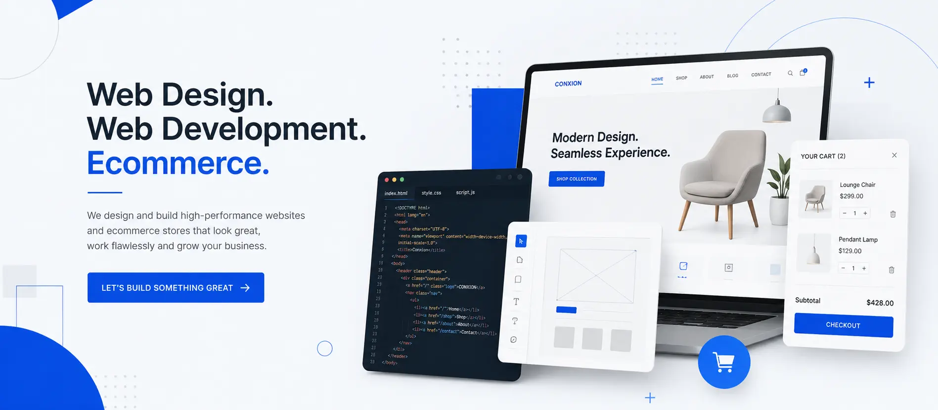 Web design and AI integration services in Greensboro, NC — Conxion Visual Communications